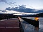 Rhone river Lock Vargius North Gate of lock 15 of Feb 2011 evening