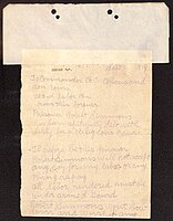 The front of a letter, presented as Exhibit B in his GCM trial, describing his motivations as a conscientious objector.