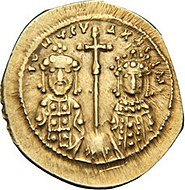 Gold tetarteron of Romanos IV Diogenes and Eudokia.