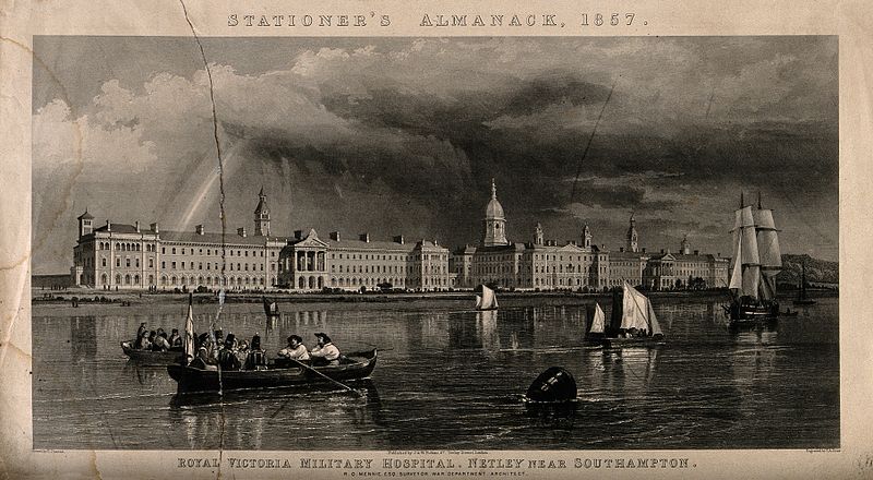 File:Royal Victoria Military Hospital, Netley, Hampshire; from th Wellcome V0013983.jpg