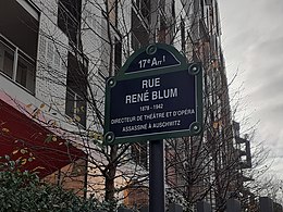A Rue René-Blum cikk illusztráló képe