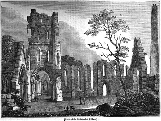 Ruins of Cathedral Kildare 1835