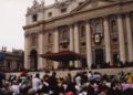 Saint Peter's Basilica before an outdoor mass