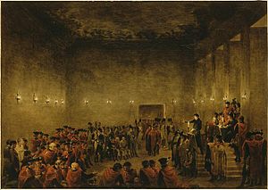 Le 18 Brumaire, La salle des Cinq-Cents à Saint-Cloud, par Jacques Henri Sablet