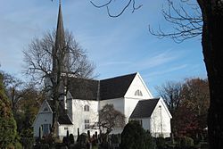 Sandar Church was consecrated in 1792. Sandar kirke.jpg