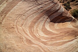 Sandstone formation closeup.