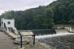 Saxton Falls Dam on the Musconetcong River, built for the Morris Canal Saxton Falls Dam, Allamuchy Township, NJ.jpg