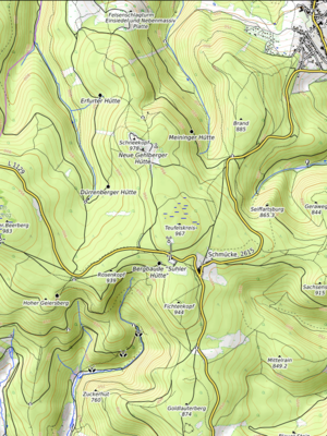 Schneekopf: Geologie, Nebengipfel, Panorama