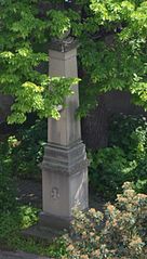 War memorial and tombstones