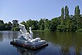 Schwetzingen, Schloßgarten, Großer Weiher, Flussgott Donau