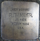 Seeheim-Jugenheim Stolperstein Kirchstrasse 1 Ruth Mayer.png