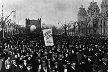 Demonstration in Barcelona during the 1909 Tragic Week events Semana tragica.jpg