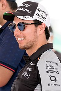 Sergio Pérez ved Malaysias Grand Prix 2016.