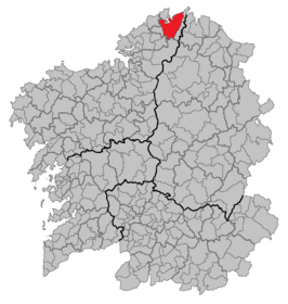 Kaart van Ortigueira