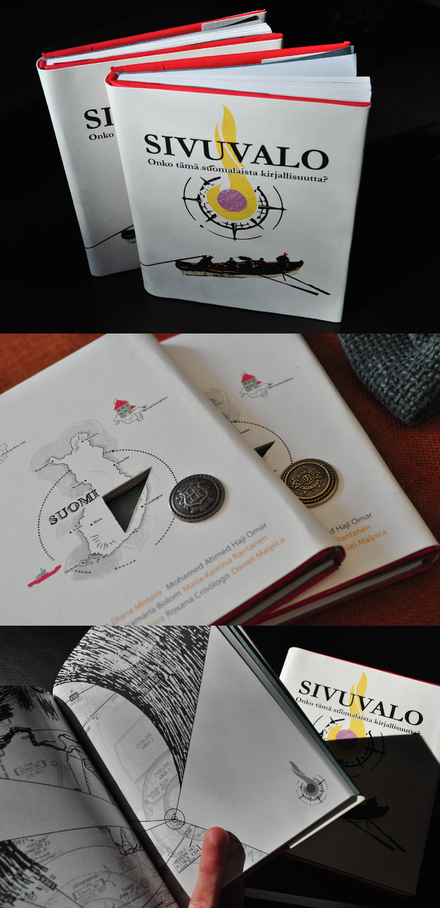 Sivuvalo: Is this Finnish Literature? - Literature compilation of international writers who lives in Finland. The book is a handmade edition developed with recycled materials. Sivuvalo Cartonera Book.png