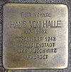 Stolperstein Wendenstrasse 160 (Hans von Halle) in Hamburg-Hammerbrook.JPG