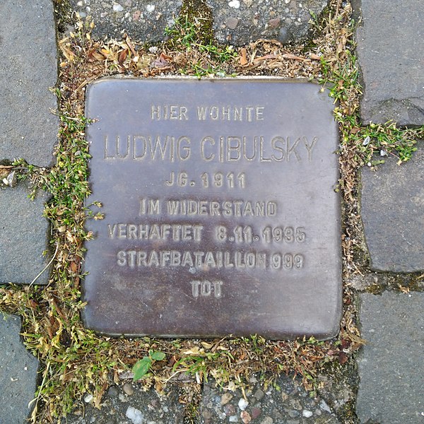 File:Stolperstein für Ludwig Cibulsky.jpg