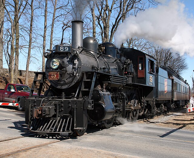 Canadian National E-10-a class No. 89, now owned by the Strasburg Rail Road