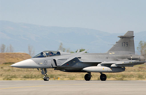 Swedish JAS-39 Gripen landing