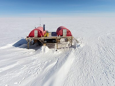 Swiss Camp on the Greenlandic Ice Sheet.