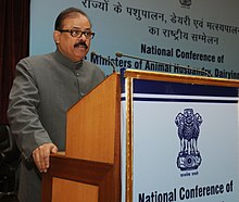 Tariq Anwar addressing the National Conference of State Ministers of Animal Husbandry, Dairy Development and Fisheries, in New Delhi on February 06, 2013.jpg