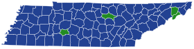 Tennessee Democratic presidential primary election results by county, 2020.svg