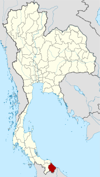 Narathiwat'ın Tayland'daki konumu