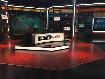 The set for The Nightly Show with Larry Wilmore at a studio in Hell's Kitchen, Manhattan