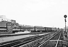 The Ohio State Limited arriving at Dayton Union Station in September 1967, three months before service ended The Ohio State Limited arriving at Dayton Union Station, September 1967.jpg