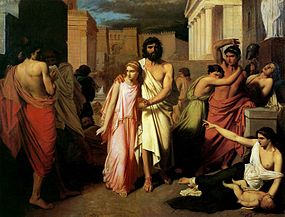 Oedipus and Antigone by Charles Jalabert (1842)