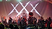 The Soul Rebels playing with Metallica at the Fillmore West in December 2011 The Soul Rebels Brass band playing with Metallica.jpg