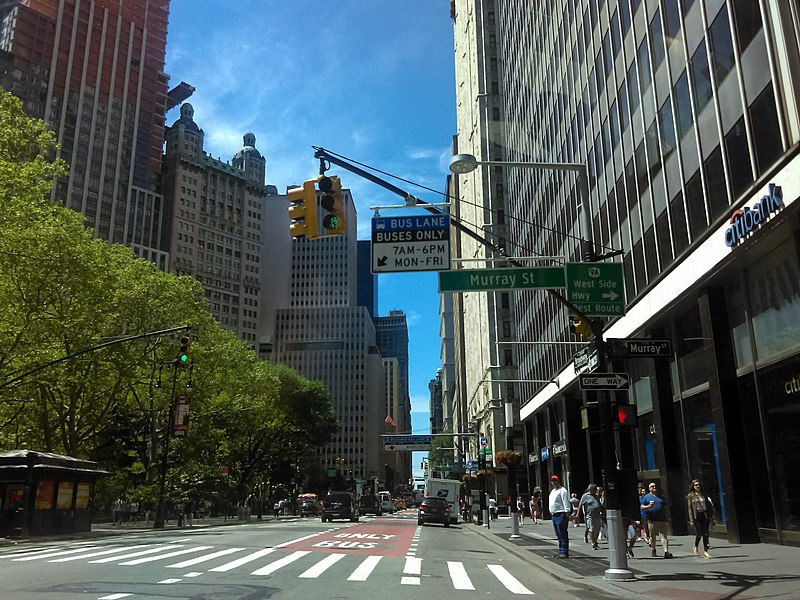 File:This image was taken from the intersection of Broadway and Murray streets. It contains many historic sites on the nrhp, including the Park Row Building (or 15 park row).jpg