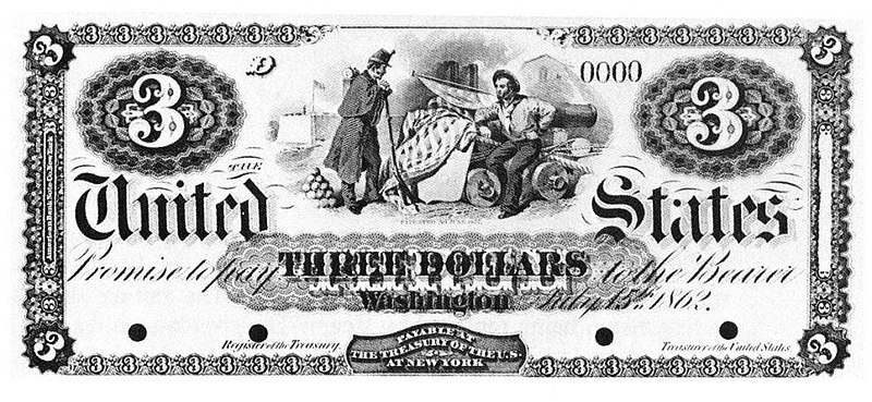 File:Three Dollar United States Note proof, obverse.jpg