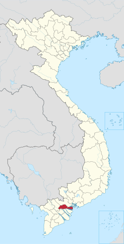 Расположение Tiền Giang во Вьетнаме