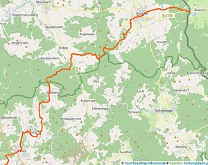 Fränkischer Jakobsweg: Geschichte, Oberpfälzer Jakobsweg: Tillyschanz bis Nürnberg, Mittelfränkischer Jakobsweg: Nürnberg bis Rothenburg ob der Tauber