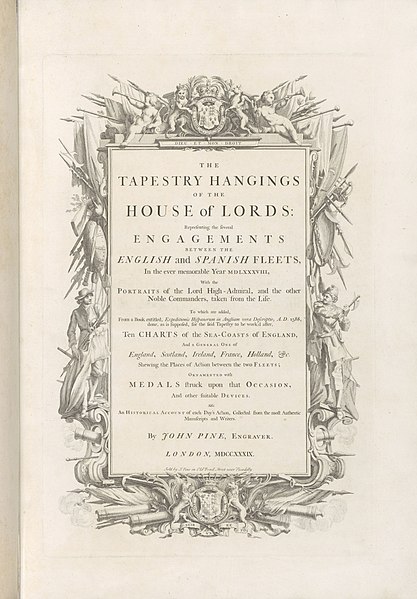 File:Titelpagina voor The Tapestry Hangings of the House of Lords, 1739 The Tapestry Hangings of the House of Lords representing the several engagements between the English and Spanish Fleets in the ever memorable Year MDLXX, RP-P-1987-34-A.jpg