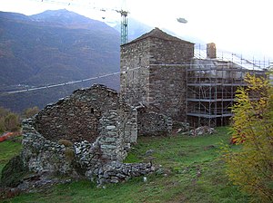 Torre di Néran under restoration