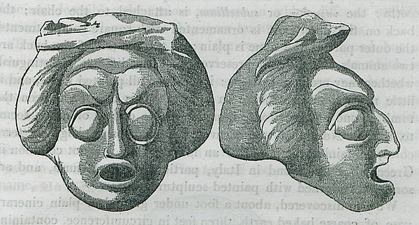 Edward Dodwell's depiction of an ancient Greek mask