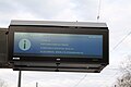 Deutsch: Informationstafel der Tram am Bahnhof Kehl, die die Unterbrechung des Zugverkehrs anzeigt, am 16. März 2020.