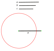 Trazamos los lados y la circunferencia (fg.1)