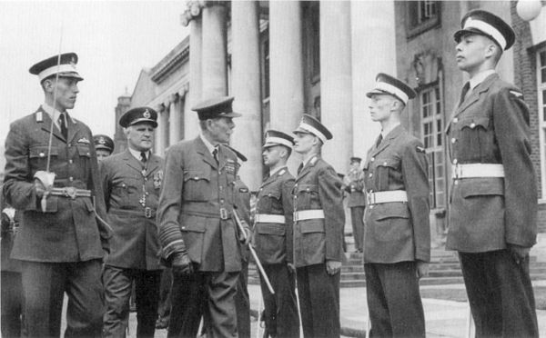 The Lord Trenchard inspecting cadets