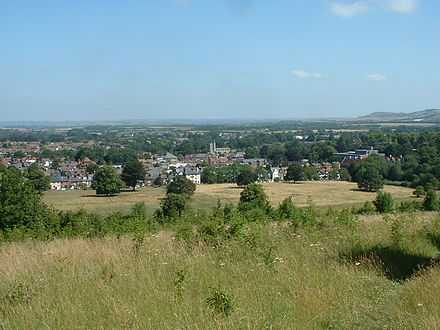 View over Tring, looking north
