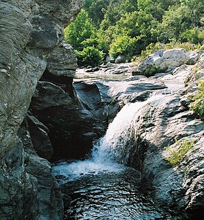 Varagno Stream in the department of Haute-Corse, Corsica