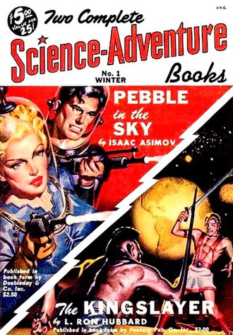 Cover of the Winter 1950 issue. Artwork is by Allen Anderson. Two Complete Science-Adventure Books Winter 1950.jpg