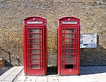 2 K6 telephone kiosks outside Number 11 Two K6 Telephone Kiosks Outside Number 11, Bourne Road, Bexley.jpg