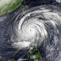 フィリピンに上陸する台風第10号