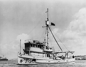 USS Condor (AMc-14) 1941 yilda, ehtimol Kaliforniya shtatining San-Diego shahri yaqinida suratga olingan