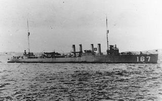 USS <i>Cowell</i> (DD-167) Wickes-class destroyer