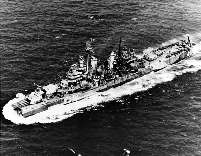 USS Pittsburgh with her bow ripped off