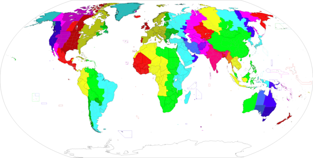 Time Zones By Phoenix B 1of3, TZ master [CC0], via Wikimedia Commons